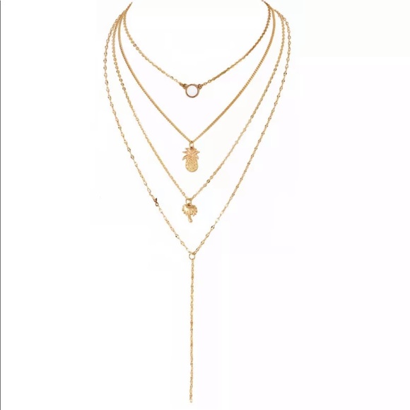 ⟡ Layered Pineapple Necklaces ⟡ - Picture 2 of 3